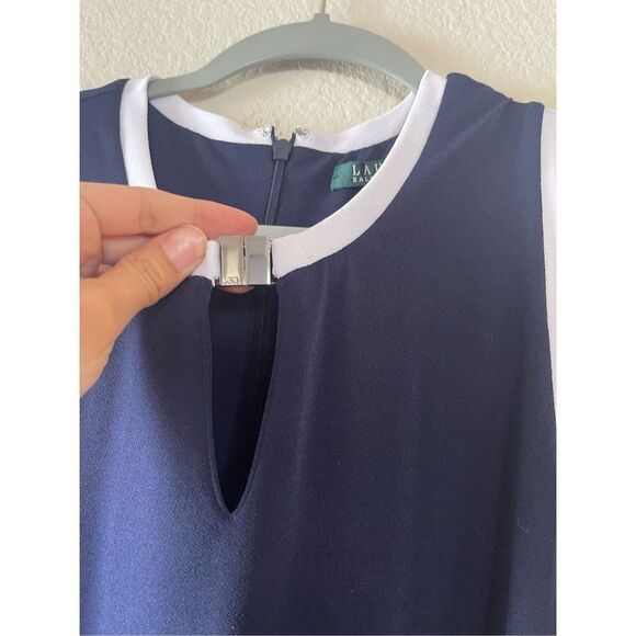 Lauren‎ Ralph Lauren Wide-Leg Belted Jumpsuit Sleeveless size large - Picture 4 of 8